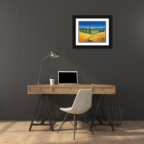 Corn field Black Ornate Wood Framed Art Print with Double Matting by Paleta, Anna