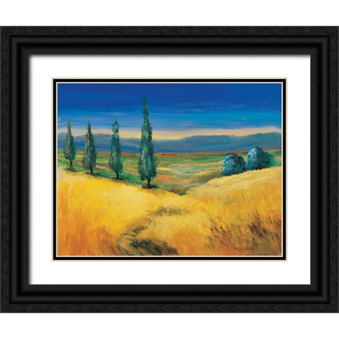 Corn field Black Ornate Wood Framed Art Print with Double Matting by Paleta, Anna