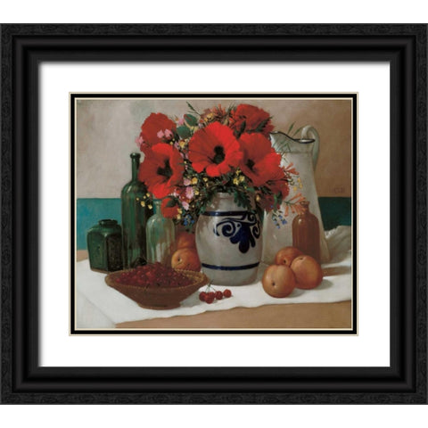Stillife  Black Ornate Wood Framed Art Print with Double Matting by van Rooijen, Carel