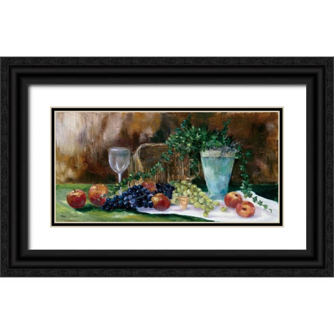 Breakfast grapes Black Ornate Wood Framed Art Print with Double Matting by Withaar, Rian