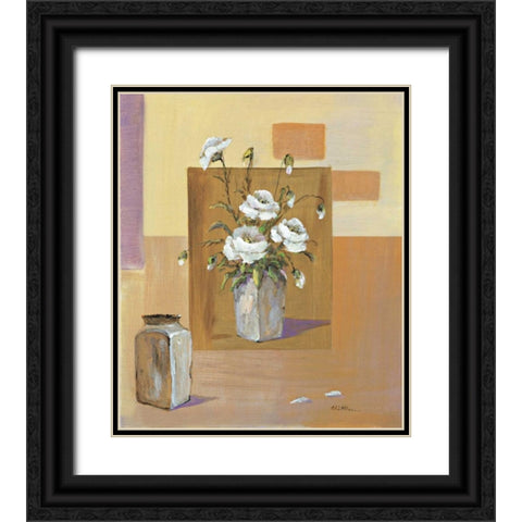 Say it with flowers I Black Ornate Wood Framed Art Print with Double Matting by Schottler, Katharina