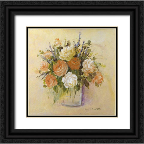 Tradition bouqet I Black Ornate Wood Framed Art Print with Double Matting by Schottler, Katharina