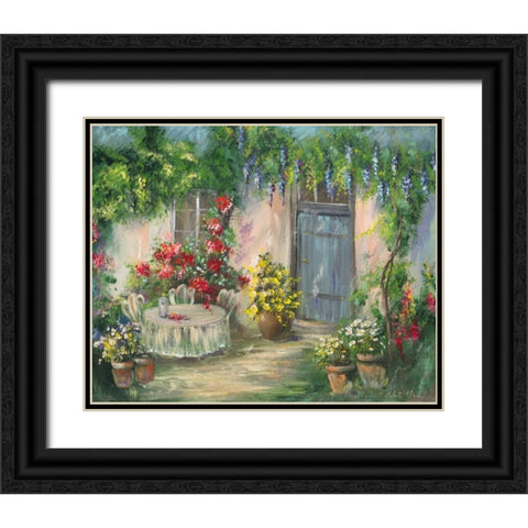 Romantic II Black Ornate Wood Framed Art Print with Double Matting by Schottler, Katharina