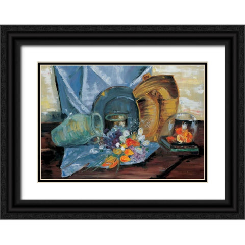 Still life I Black Ornate Wood Framed Art Print with Double Matting by Cruysberg, Marijke