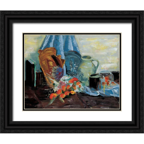 Still life II Black Ornate Wood Framed Art Print with Double Matting by Cruysberg, Marijke