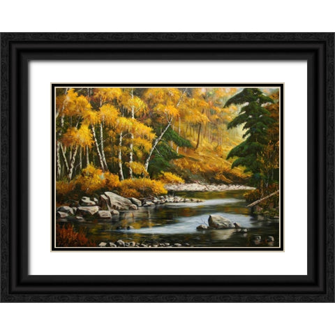 Prishla Oseny Black Ornate Wood Framed Art Print with Double Matting by Vlagyislav, Najgyonov