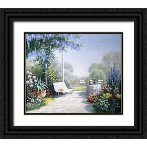 Summer silence Black Ornate Wood Framed Art Print with Double Matting by Motz, Peter