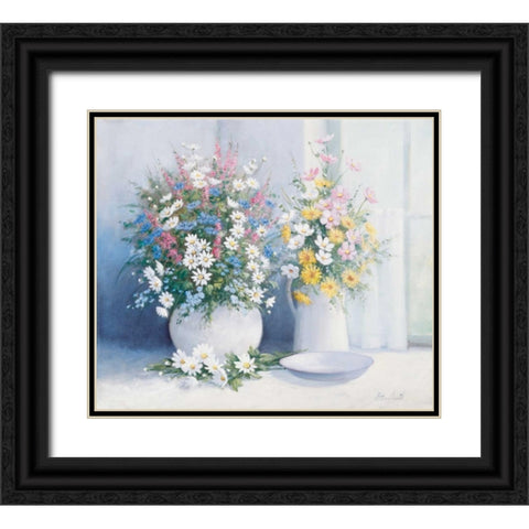From grannys garden Black Ornate Wood Framed Art Print with Double Matting by Motz, Peter
