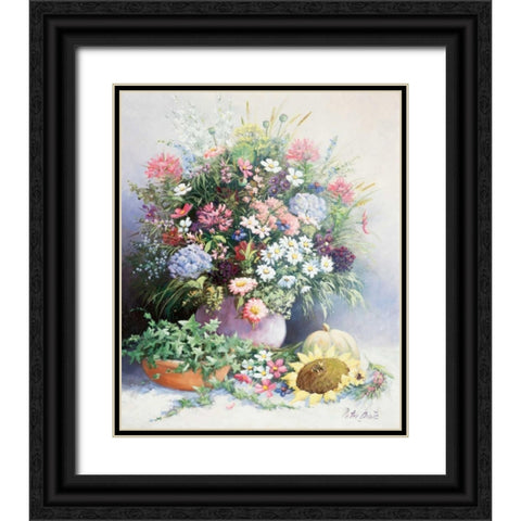 Seasons warmth Black Ornate Wood Framed Art Print with Double Matting by Motz, Peter