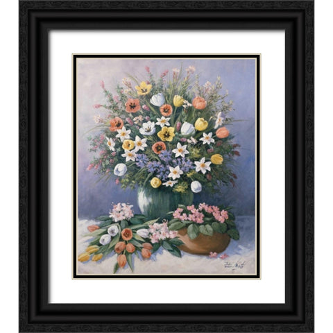 Summer glory Black Ornate Wood Framed Art Print with Double Matting by Motz, Peter