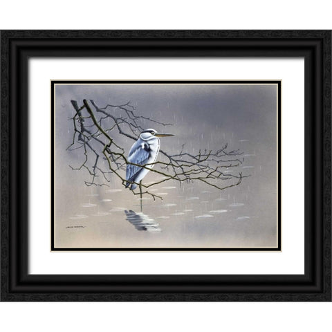 Birdy I Black Ornate Wood Framed Art Print with Double Matting by Weenink, Ruud