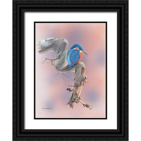 Birdy III Black Ornate Wood Framed Art Print with Double Matting by Weenink, Ruud