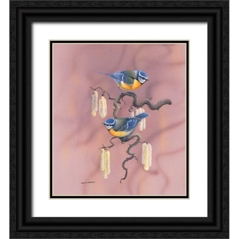 Birdy IV Black Ornate Wood Framed Art Print with Double Matting by Weenink, Ruud