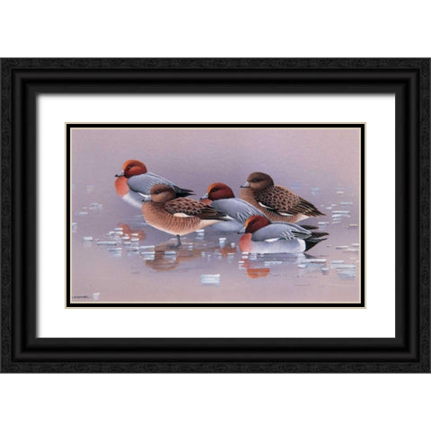 Chilly together Black Ornate Wood Framed Art Print with Double Matting by Weenink, Ruud