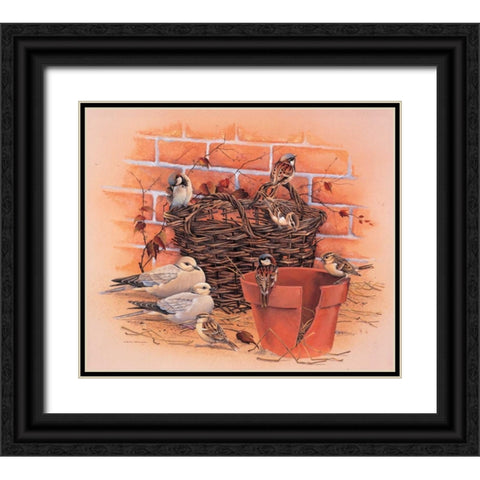 Peace Black Ornate Wood Framed Art Print with Double Matting by Weenink, Ruud