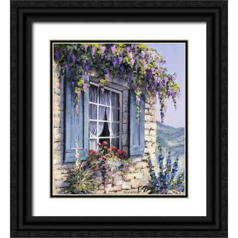 Window I Black Ornate Wood Framed Art Print with Double Matting by Withaar, Reint