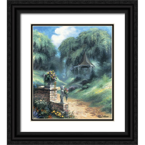 Backgarden II Black Ornate Wood Framed Art Print with Double Matting by Withaar, Reint