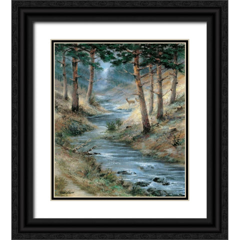 Deep in the forest Black Ornate Wood Framed Art Print with Double Matting by Withaar, Reint