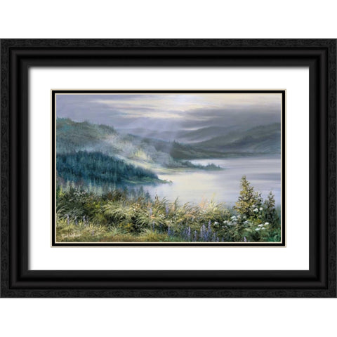 Night is falling Black Ornate Wood Framed Art Print with Double Matting by Withaar, Reint
