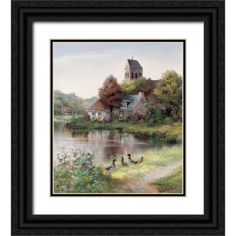 Lovely day Black Ornate Wood Framed Art Print with Double Matting by Withaar, Reint