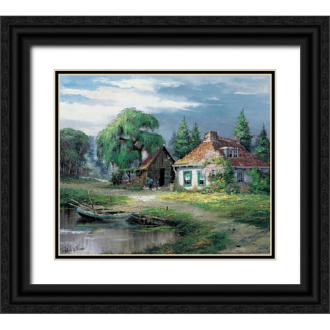 A house of our own Black Ornate Wood Framed Art Print with Double Matting by Withaar, Reint