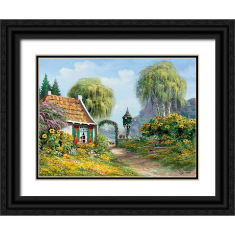 Happy living Black Ornate Wood Framed Art Print with Double Matting by Withaar, Reint