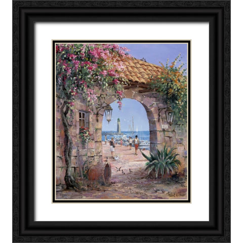 Beach Black Ornate Wood Framed Art Print with Double Matting by Withaar, Reint