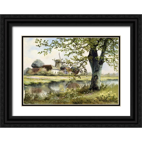 Classic tense Black Ornate Wood Framed Art Print with Double Matting by Withaar, Reint