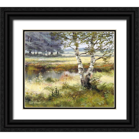 Farmhouse Black Ornate Wood Framed Art Print with Double Matting by Withaar, Reint