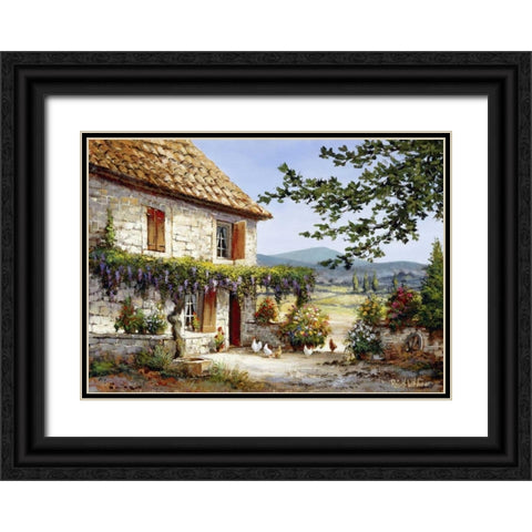 House of rest II Black Ornate Wood Framed Art Print with Double Matting by Withaar, Reint