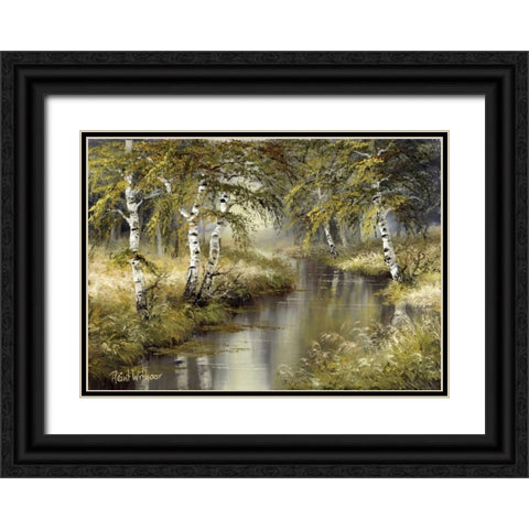 Forest creation Black Ornate Wood Framed Art Print with Double Matting by Withaar, Reint