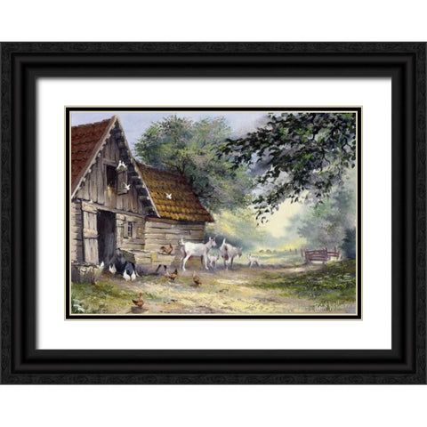 Tradionally Black Ornate Wood Framed Art Print with Double Matting by Withaar, Reint