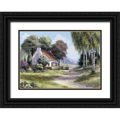 Sandway I Black Ornate Wood Framed Art Print with Double Matting by Withaar, Reint