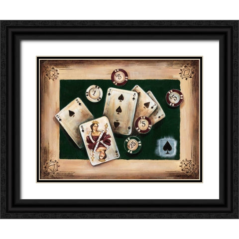 Casino I Black Ornate Wood Framed Art Print with Double Matting by Fields, Wendy