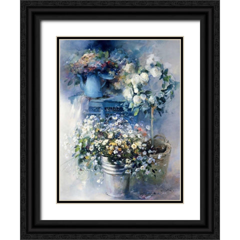 Summer gift  Black Ornate Wood Framed Art Print with Double Matting by Haenraets, Willem