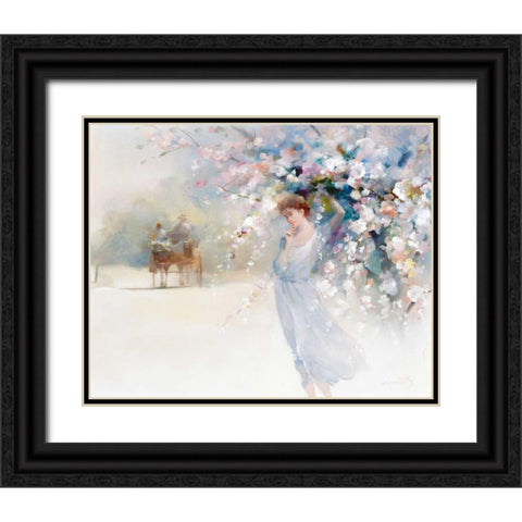 Goodbye Black Ornate Wood Framed Art Print with Double Matting by Haenraets, Willem