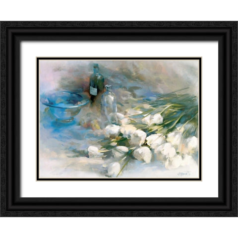 Adagio Black Ornate Wood Framed Art Print with Double Matting by Haenraets, Willem