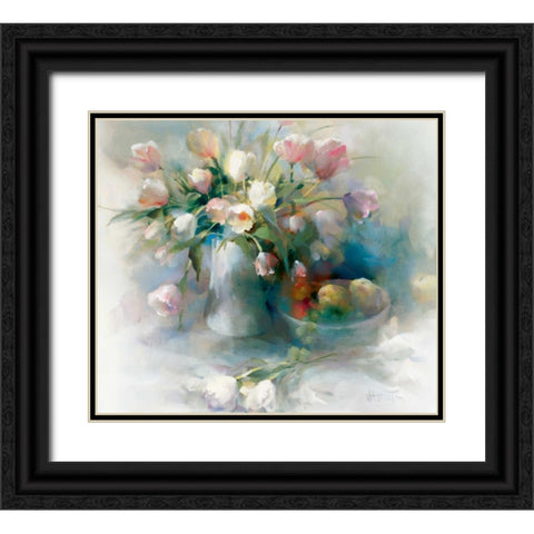 Lento Black Ornate Wood Framed Art Print with Double Matting by Haenraets, Willem