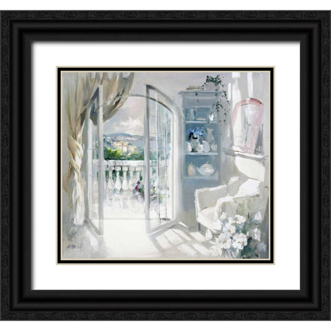 Sunny room Black Ornate Wood Framed Art Print with Double Matting by Haenraets, Willem