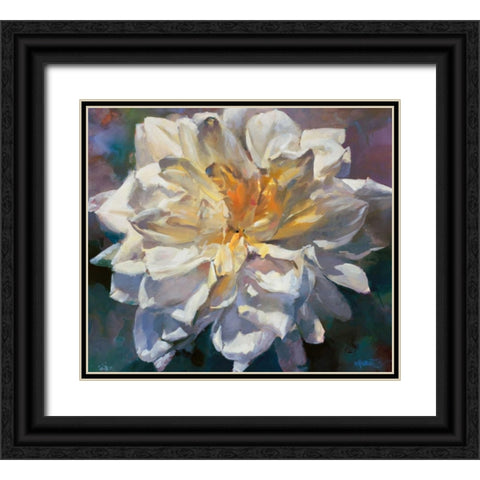 Flower II Black Ornate Wood Framed Art Print with Double Matting by Haenraets, Willem