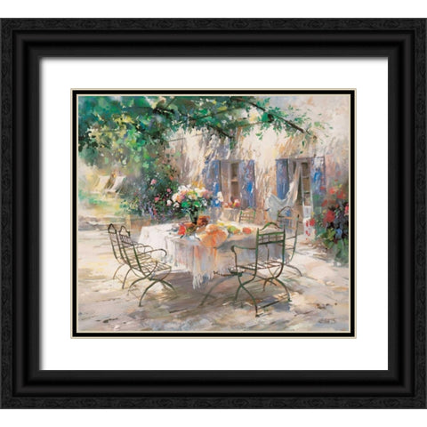 Shadow garden Black Ornate Wood Framed Art Print with Double Matting by Haenraets, Willem