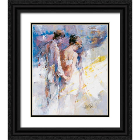 My love I Black Ornate Wood Framed Art Print with Double Matting by Haenraets, Willem