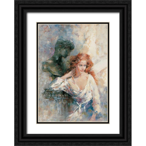 A serene stature Black Ornate Wood Framed Art Print with Double Matting by Haenraets, Willem