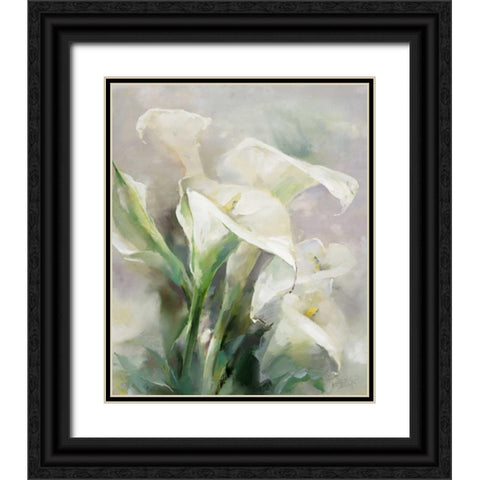 Shiny IV Black Ornate Wood Framed Art Print with Double Matting by Haenraets, Willem