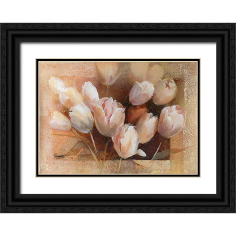 Theas tulips for you Black Ornate Wood Framed Art Print with Double Matting by Haenraets, Willem