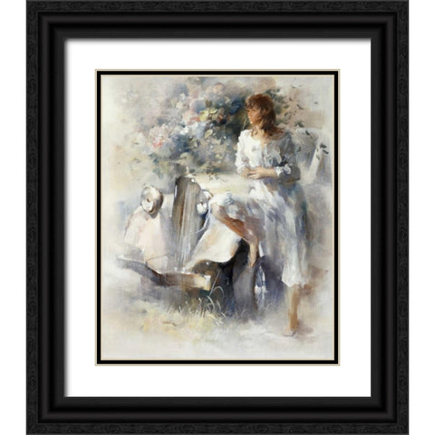 Nostalgi Black Ornate Wood Framed Art Print with Double Matting by Haenraets, Willem