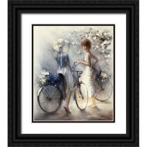 Spring Black Ornate Wood Framed Art Print with Double Matting by Haenraets, Willem