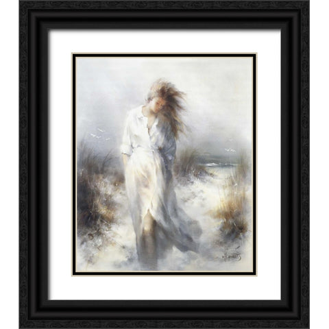 Dreamy Black Ornate Wood Framed Art Print with Double Matting by Haenraets, Willem