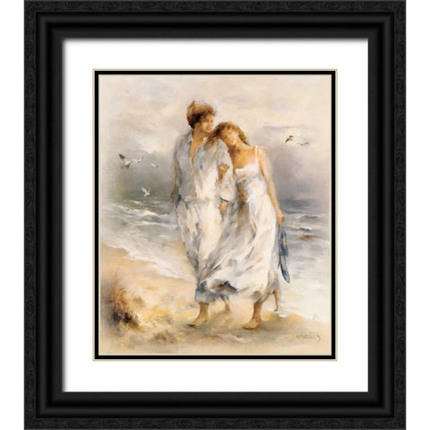 In love Black Ornate Wood Framed Art Print with Double Matting by Haenraets, Willem