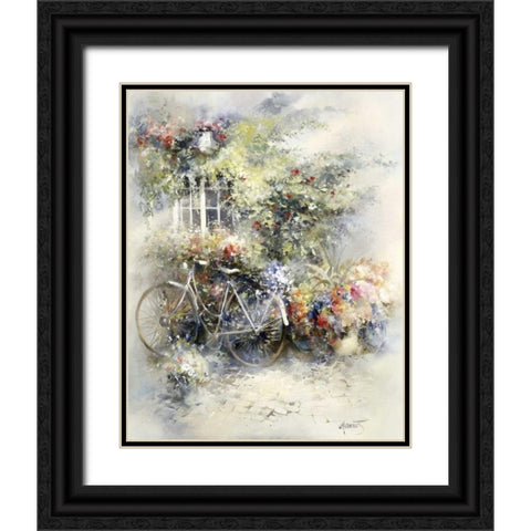 Blossom Black Ornate Wood Framed Art Print with Double Matting by Haenraets, Willem